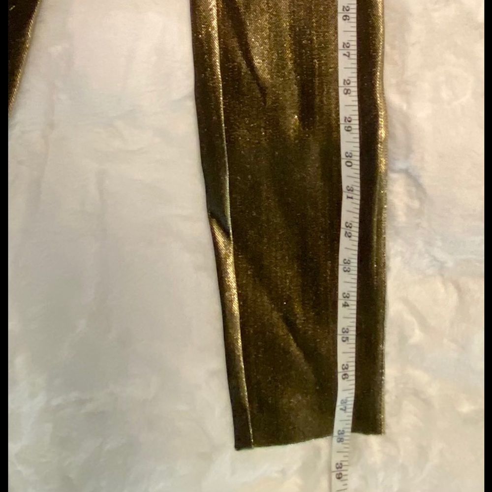 Barbara Bui Gold Jersey Lurex skinny pants-EUC - Picture 8 of 14